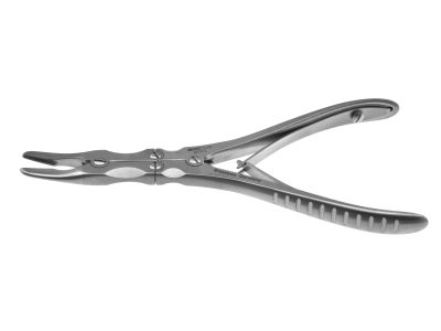 Ruskin-mini rongeur, 6'',double-action, curved jaws, 2.0mm bite, spring handle