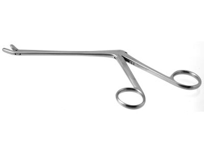 Spurling IVD rongeur, 7 1/2'',working length 125mm, curved up, 4.0mm x 10.0mm cup jaws, ring handle