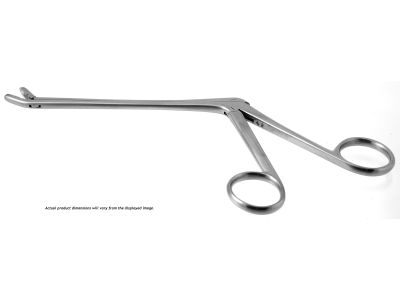Spurling IVD rongeur, 8 1/2'',working length 150mm, curved up, 4.0mm x 10.0mm cup jaws, ring handle