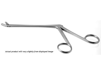 Spurling IVD rongeur, 9 1/2'',working length 180mm, curved up, 4.0mm x 10.0mm cup jaws, ring handle