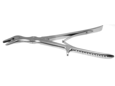 Stille-Luer-Echlin rongeur, 9'',double-action, angled jaws, 5.0mm wide bite, spring handle