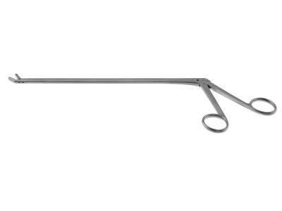 Spurling IVD rongeur, working length 230mm, curved up, 4.0mm x 10.0mm cup jaws, ring handle