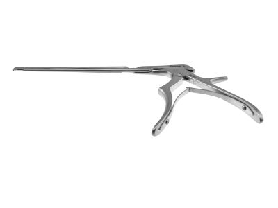 Kerrison micro rongeur, working length 180mm, thin footplate, angled down 40º, 2.0mm bite, 9.0mm opening, small handle