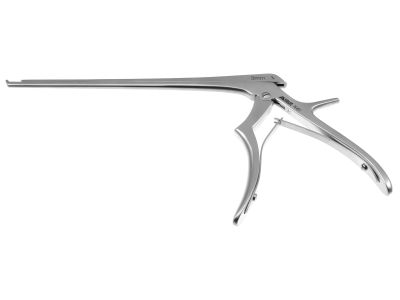 Kerrison micro rongeur, working length 180mm, thin footplate, angled up 40º, 3.0mm bite, 9.0mm opening, small handle