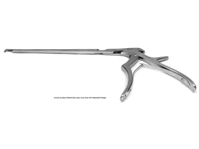Kerrison micro rongeur, working length 200mm, thin footplate, angled down 40º, 2.0mm bite, 9.0mm opening, small handle