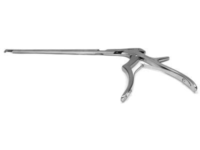 Kerrison micro rongeur, working length 200mm, thin footplate, angled down 40º, 3.0mm bite, 9.0mm opening, small handle