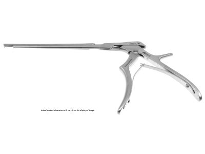 Kerrison micro rongeur, working length 200mm, thin footplate, angled down 90º, 2.0mm bite, 9.0mm opening, small handle
