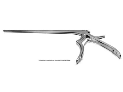 Kerrison micro ejector rongeur, working length 230mm, thin footplate, angled up 40º, 2.0mm bite, 9.0mm opening, small handle