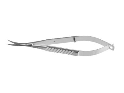 Adventitia microsurgical dissecting scissors, 4 3/8'',curved 15.0mm blades, sharp tips, flat 8.0mm wide handle