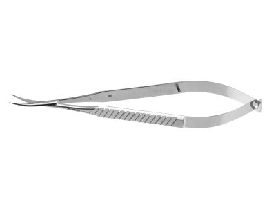 Adventitia microsurgical dissecting scissors, 6'',curved 15.0mm blades, sharp tips, flat 8.0mm wide handle
