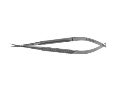 Adventitia microsurgical dissecting scissors, 6'',curved 18.0mm blades, sharp tips, round 8.0mm diameter handle