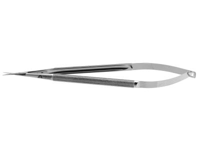 Adventitia microsurgical dissecting scissors, 7'',straight 9.0mm blades, micro serrated lower blade, sharp tips, round 8.0mm diameter handle