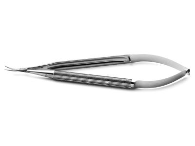 Adventitia microsurgical dissecting scissors, 7'',curved 10.0mm blades, sharp tips, round 10.0mm diameter handle