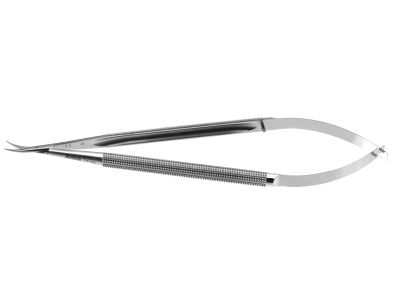 Adventitia microsurgical dissecting scissors, 7'',curved 10.0mm blades, sharp tips, round 8.0mm diameter handle