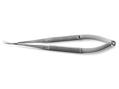 Adventitia microsurgical dissecting scissors, 7'',curved 15.0mm blades, micro serrated lower blade, sharp tips, flat 8.0mm wide handle
