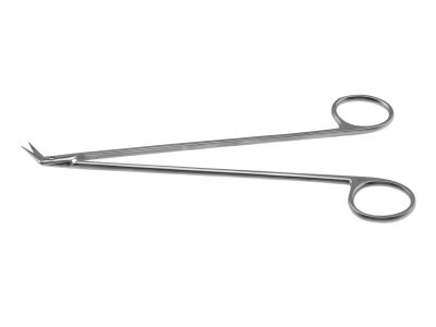 Ambler vascular/artery scissors, 7'',delicate, angled 60º blades, sharp tips, ring handle
