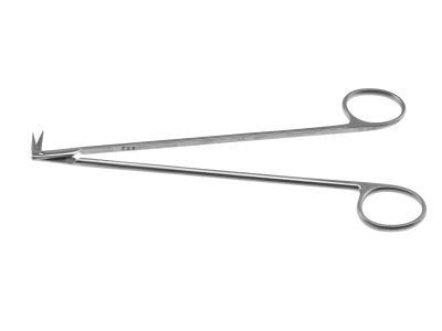 Ambler vascular/artery scissors, 7'',delicate, angled 90º blades, sharp tips, ring handle