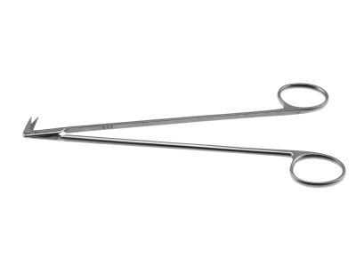 Ambler vascular/artery scissors, 7'',delicate, angled 105º blades, sharp tips, ring handle