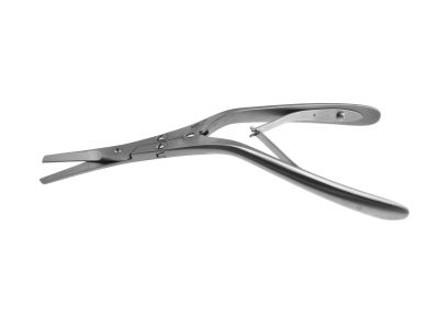 Caplan nasal septum scissors, 6 1/2'',double-action, angled shanks, straight blades, blunt tips, spring handle