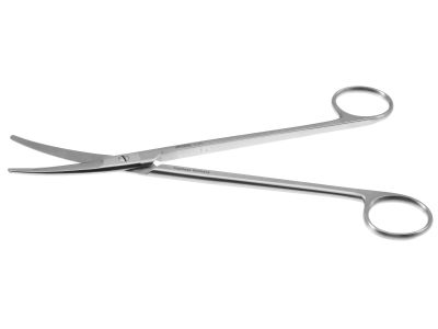 Cooley cardio scissors, 7 1/4'',curved blades, blunt tips, ring handle