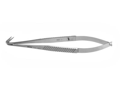 Coronary artery scissors, 6 3/4'',angled 120º, 12.0mm blades, sharp tips, flat handle