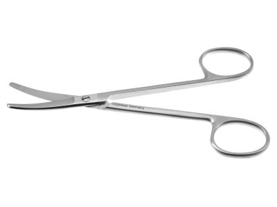 Cottle bulldog nasal scissors, 4 1/2'',curved blades, blunt tips, ring handle