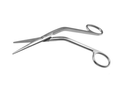 Cottle dorsal scissors, 6'',heavy, angled shanks, straight blades, blunt tips, ring handle