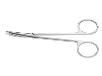 Fomon lower lateral scissors, 4 1/4'',strongly curved blades, blunt tips, ring handle