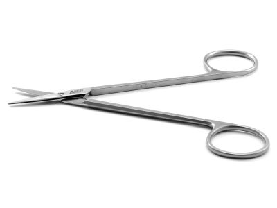 Dissecting scissors, 4 3/4'',straight Superior-Cut blades, micro serrated lower blade, blunt tips, frosted ring handle