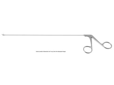 Feder-Ossoff micro laryngeal scissors, working length 230mm, angled up vertical blades, blunt tips, ring handle