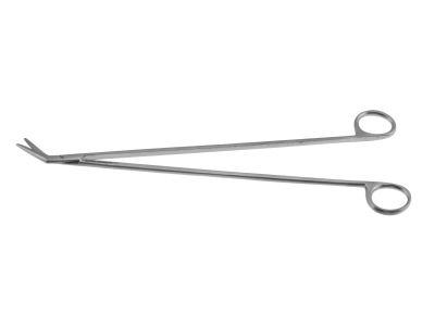 DeBakey vascular scissors, 11'',angled 45º blades, blunt tips, ring handle