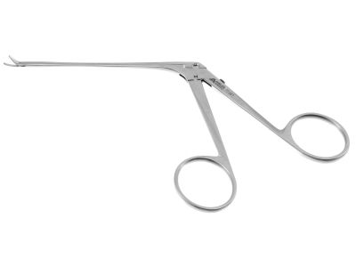 House-Bellucci alligator scissors, 5 1/4'',working length 74.0mm, delicate, curved left, 5.0mm blades, ring handle