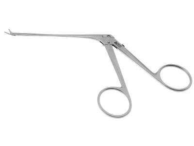 House-Bellucci alligator scissors, 5 1/4'',working length 74.0mm, delicate, angled up 30º, 5.0mm blades, ring handle