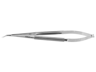 Jacobson microsurgical scissors, 7'',micro fine, angled 60º blades, sharp tips, round handle