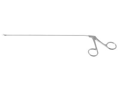 Jako micro laryngeal scissors, working length 235mm, straight vertical blades, ring handle