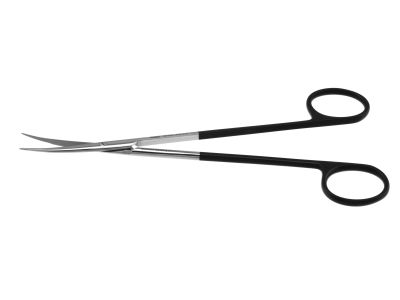 Jameson scissors, 7'', curved Superior-Cut blades, blunt tips, black ring handle