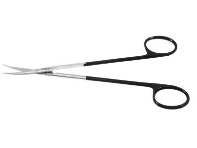 Jameson scissors, 6 1/4'', curved Superior-Cut blades, micro serrated lower blade, blunt tips, black ring handle