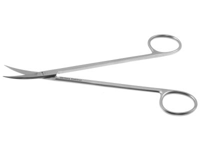 Kelly fistula scissors, 6 1/4'',curved beveled blades, sharp tips, ring handle