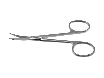 Knapp scissors, 4 3/8'',curved Superior-Cut blades, micro serrated lower blade, sharp tips, frosted ring handle