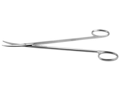 Lincoln vascular scissors, 6 3/4'',curved rounded blades, blunt tips, ring handle