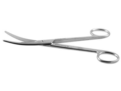 Mayo dissecting scissors, 6 3/4'',curved beveled blades, blunt tips, ring handle