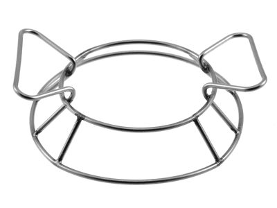 McNeil-Goldman scleral and blepharostat ring, adult size, 24.0mm diameter outer ring, 17.0mm inner diameter ring with retractor loops
