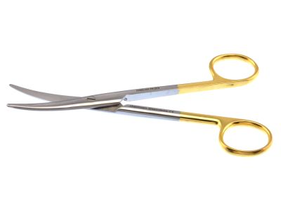 Mayo-Stille dissecting scissors, 5 1/2'',curved TC rounded blades, blunt tips, gold ring handle