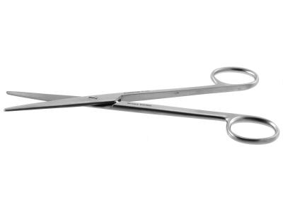Mayo-Stille dissecting scissors, 6 3/4'',straight rounded blades, blunt tips, ring handle