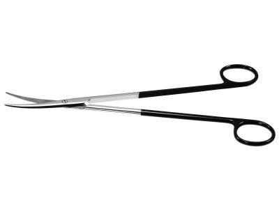 Metzenbaum dissecting scissors, 8'',curved Superior-Cut blades, blunt tips, black ring handle