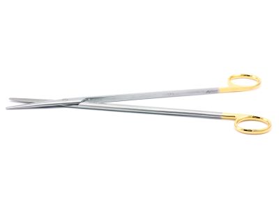Metzenbaum dissecting scissors, 9'',straight TC blades, blunt tips, gold ring handle
