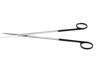 Metzenbaum dissecting scissors, 9'',delicate, curved TC blades, blunt tips, gold ring handle