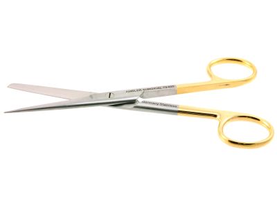 Operating scissors, 5 1/2'',straight TC blades, sharp/blunt tips, gold ring handle