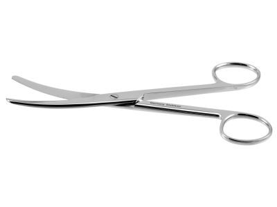 Operating scissors, 6 1/2'',curved blades, blunt tips, ring handle