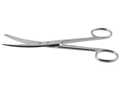 Operating scissors, 6 1/2'',curved blades, sharp/blunt tips, ring handle